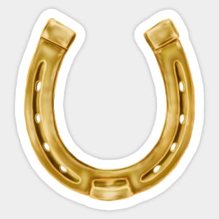 Gold horseshoe Sticker